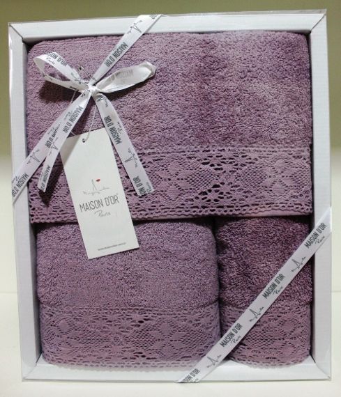 Набор полотенец  NATURAL - НАТУРАЛ 3пр 30х50 50х90 и 70х140 Maison Dor (Турция)