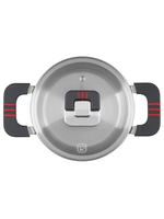 Кастрюля RONDELL RDS-1636 Stripes с крышкой 16 см, 1,2 л стальной