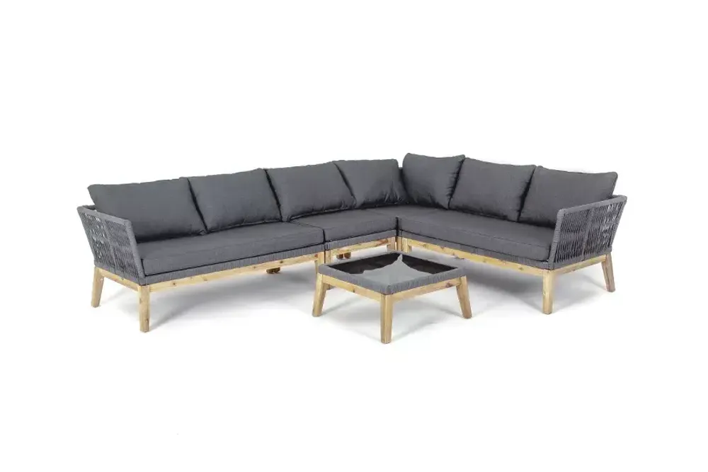 "Барселона" столик кофейный, деревянный каркас, акация