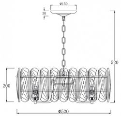 Подвесной светильник Escada Arabana 2114/8S Gold