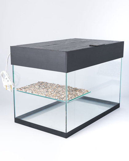 Террариум для красноухой черепахи с крышкой и подсветкой эконом