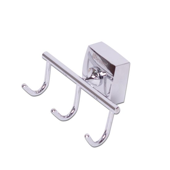 Крючок тройной Besser BS 8826 (10,5х6,5х6,5 см) из нержавеющей хромированной стали
