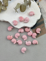 Керамические бусины "Ракушка", розовый 15 мм, 5 штук