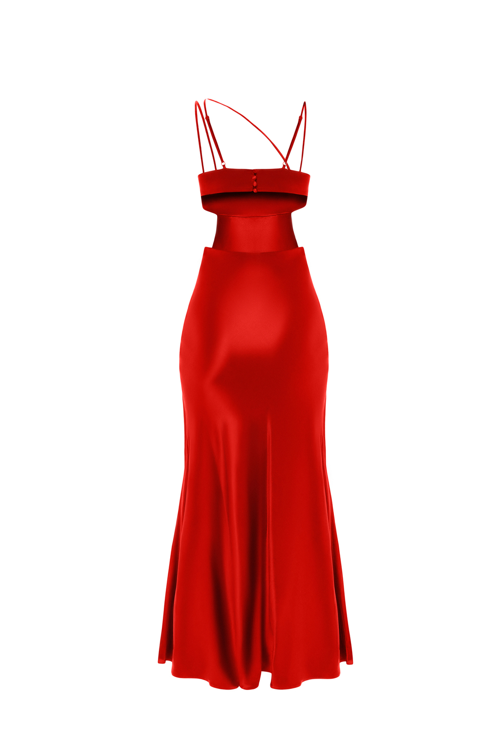 красное платье комбинация