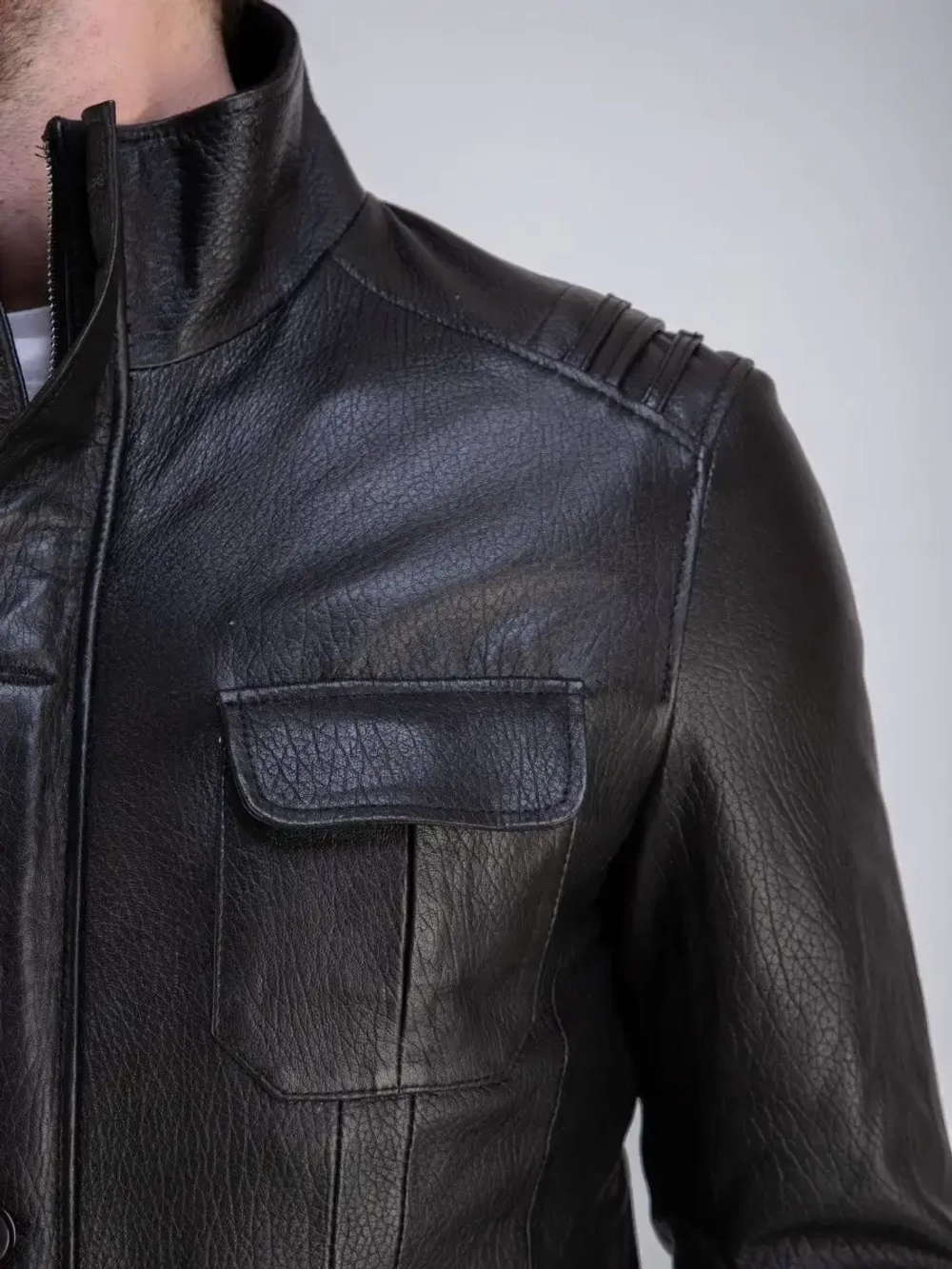 Куртка мужская кожаная из натуральной кожи