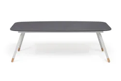 "Верона" журнальный стол из HPL 120х65, H40, каркас светло-серый (RA L7035) муар, цвет столешницы "серый гранит"