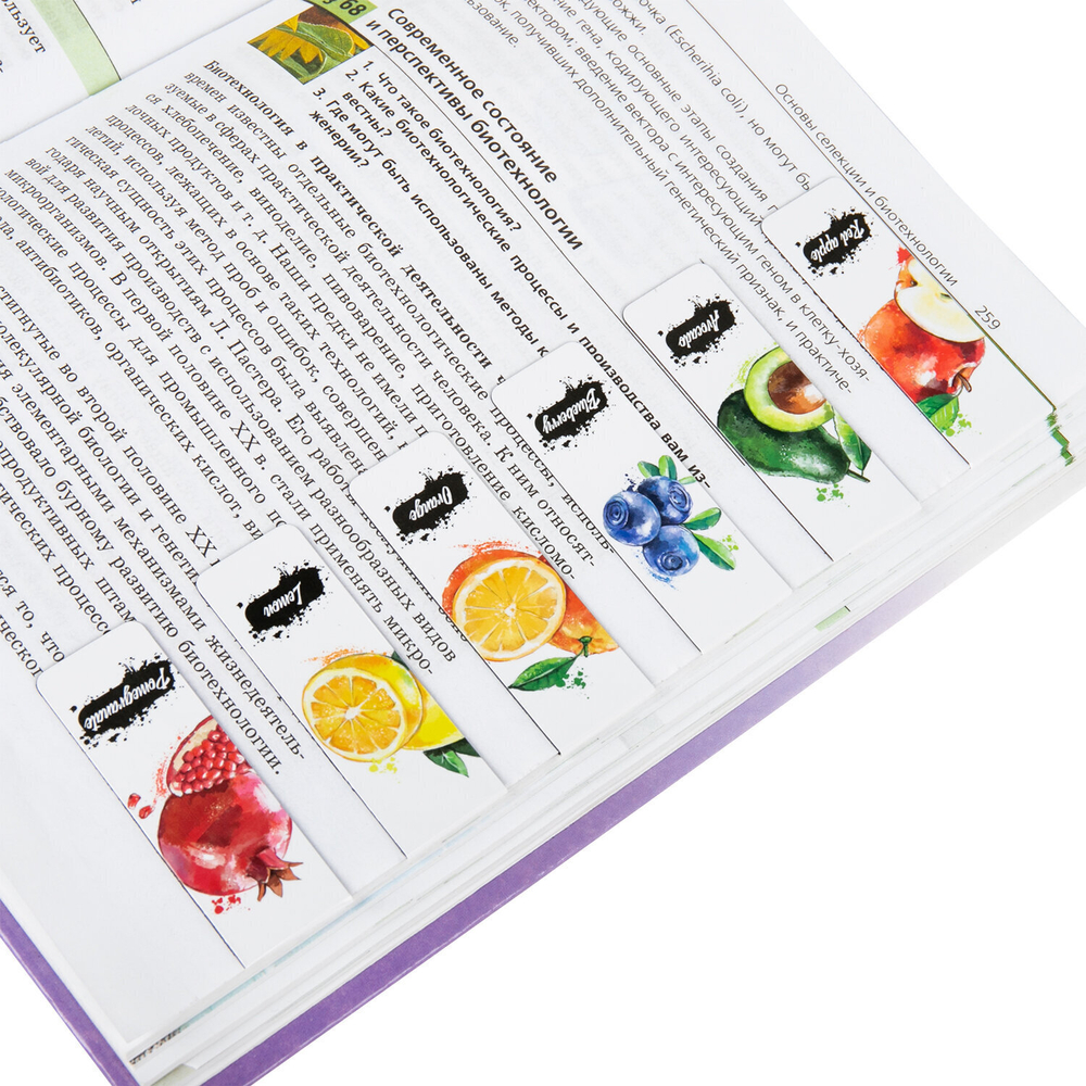 Закладки для книг МАГНИТНЫЕ "FRUITS" набор 12 шт. 60x20 мм BRAUBERG (4 штуки в упаковке)
