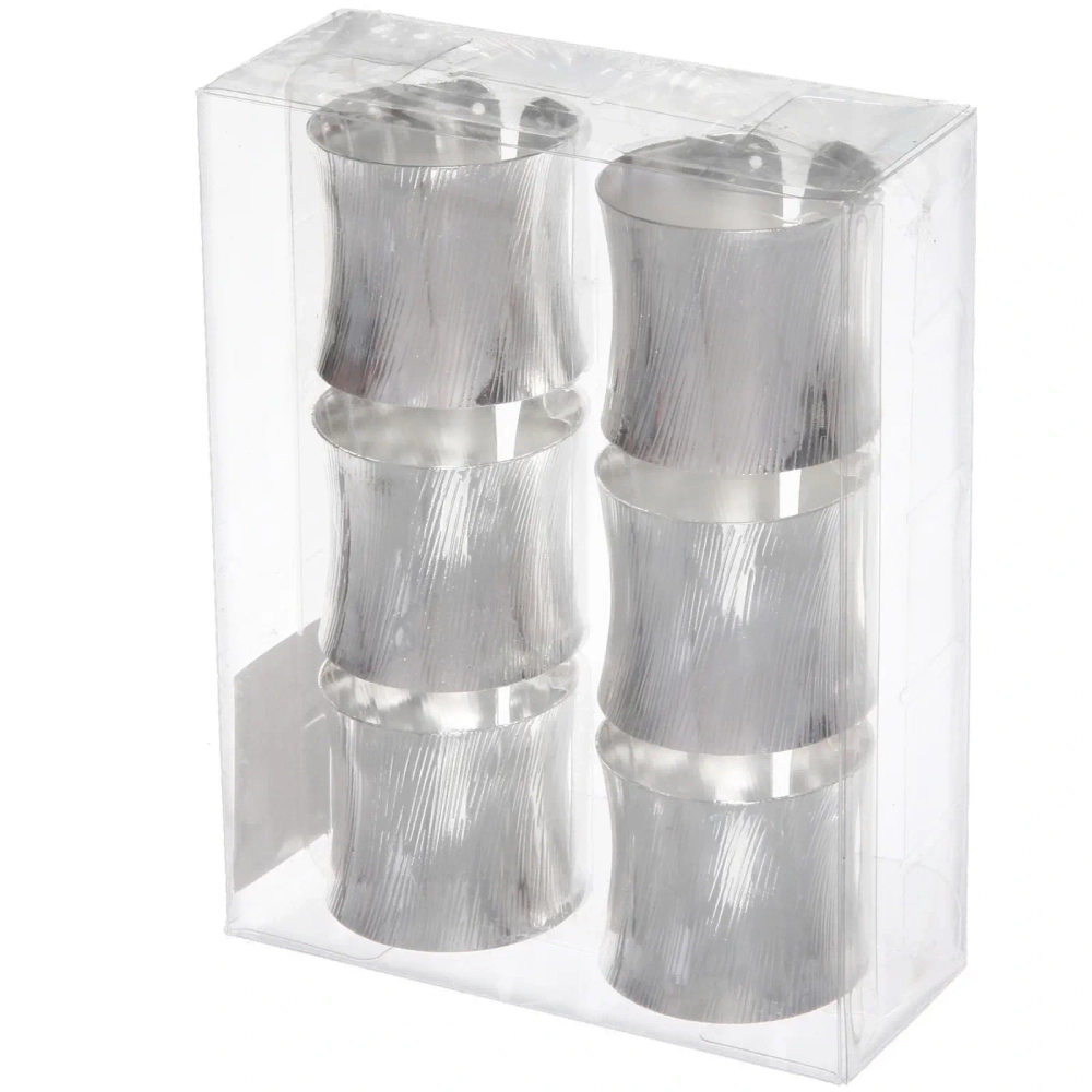 Набор колец для салфеток 6шт «Камея» 4*4см, серебро