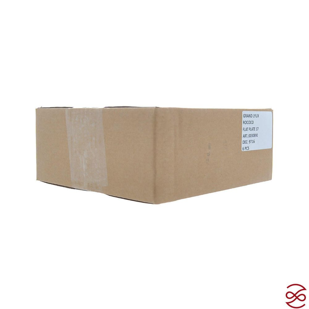 Набор плоских тарелок 17 см Repast Rococo с платин.полос. 6 шт)