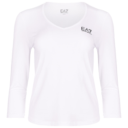 Женская теннисная футболка (dł. Рукава) EA7 Woman Jersey T-shirt - white