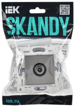 SKANDY Розетка TV оконечная SK-A12N металл никель IEK