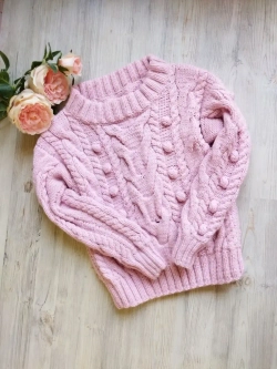 Женский свитер "Виноград" со спущенными плечами