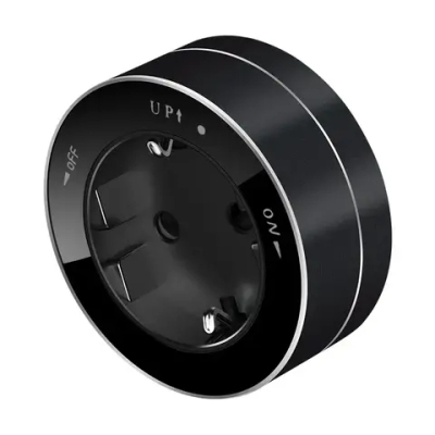 MULTITRACK Розетка 2К+З круглая 16 А/250 В АНТРАЦИТ