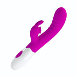 Лиловый вибромассажёр-кролик Cerberus - 21 см. (Цвет: лиловый)