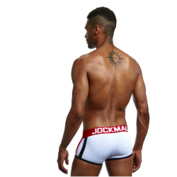 Мужские трусы боксеры белые с push up JOCKMAIL JM6030-1