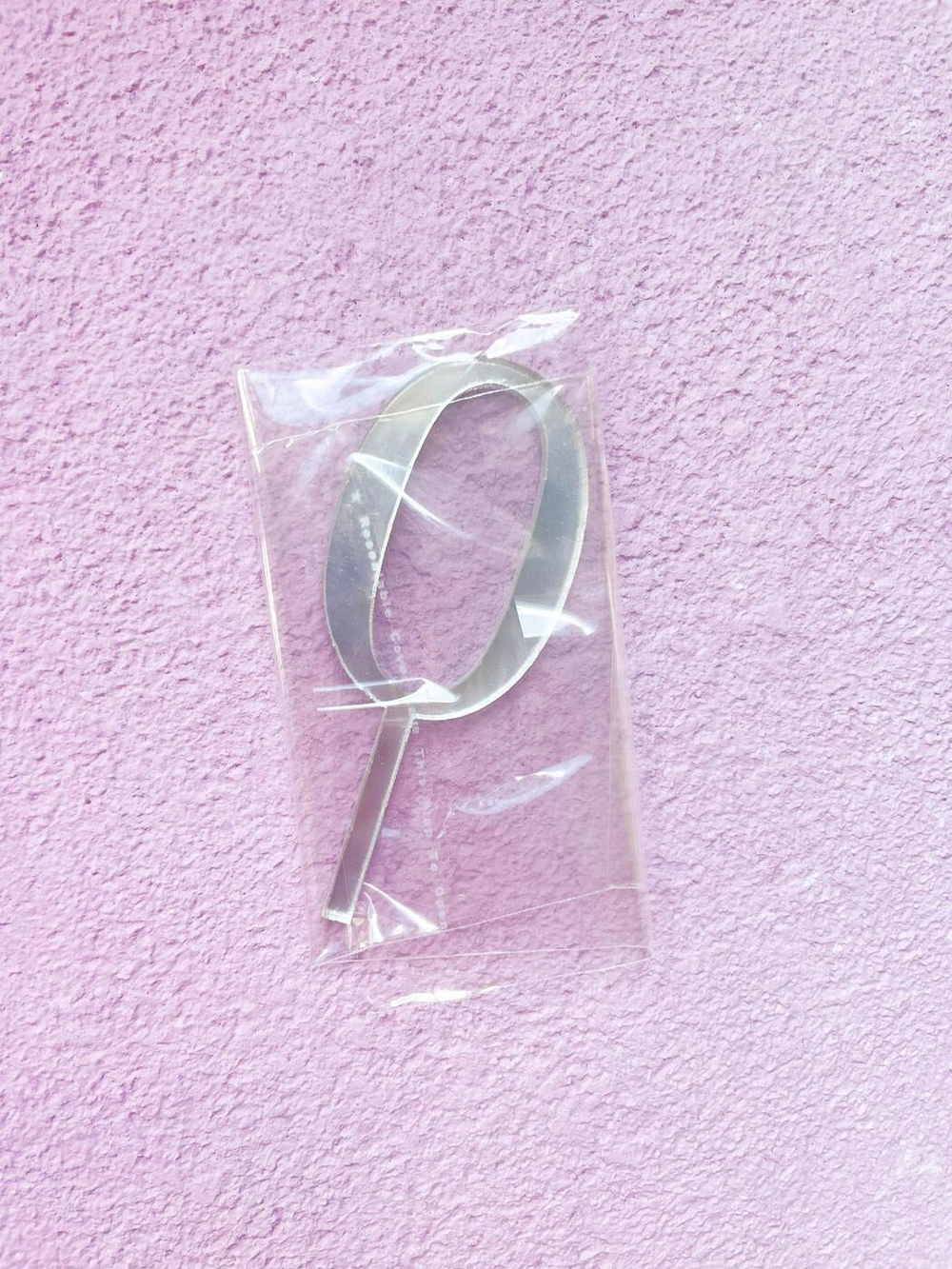 Топпер цифра «0» серебро, акрил, 8 см