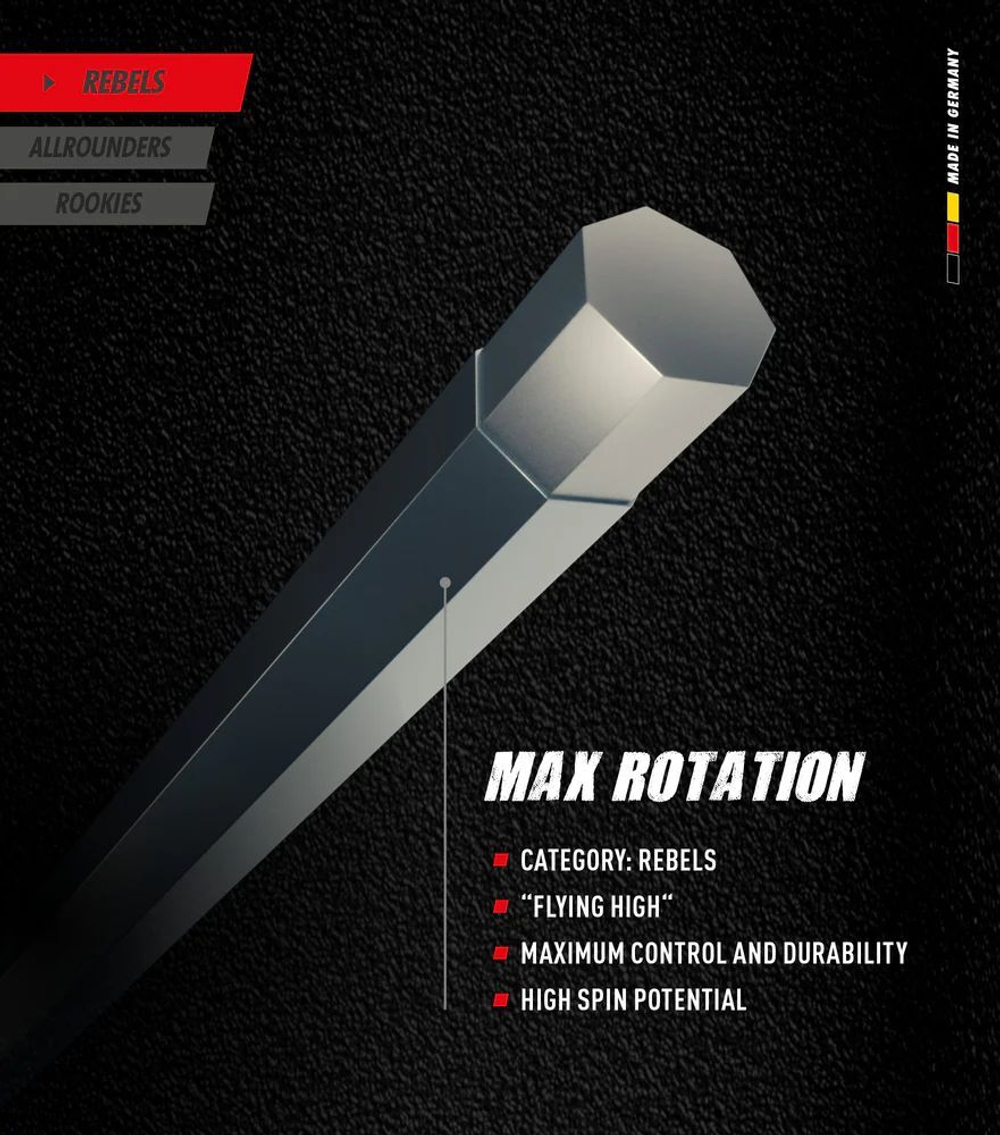 Теннисные струны Topspin Max Rotation (220 m) - черный