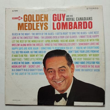Винтажная виниловая пластинка LP Guy Lombardo And His Royal Canadians Golden Medleys (USA 1966)