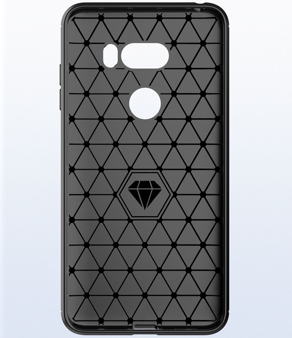 Чехол для LG V30, V30+ цвет Black (черный), серия Carbon от Caseport