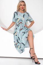 Платье Глория (мята/принт) Р11-1047/8 Nikol (Акция)