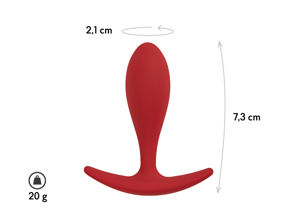 Анальная пробка Lito, бордовый (S)