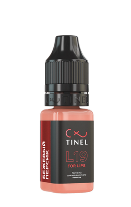 L19 бежевый персик пигмент для губ tinel 10 ml