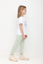 К 400516-1/зеленая лилия брюки для девочки Crockid.