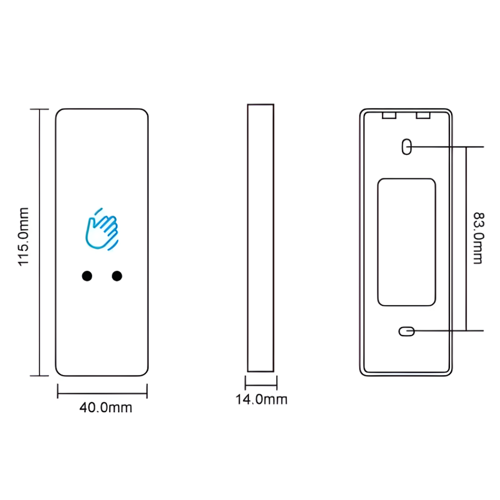 Кнопка выхода SafeEnvir SE-С4 размеры