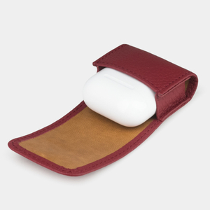 Чехол для наушников Petit из кожи теленка, вишневого цвета