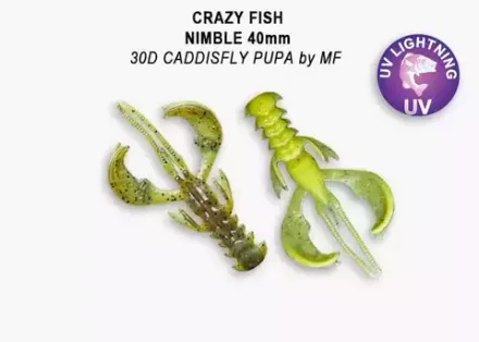 NIMBLE 2,5" 44-65-30d-6 Силиконовые приманки Crazy Fish