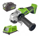 Аккумуляторная угловая шлифовальная машина Greenworks GD24AGK2,3200207UA, 24v, АКБ 2 А·ч и ЗУ,сумка