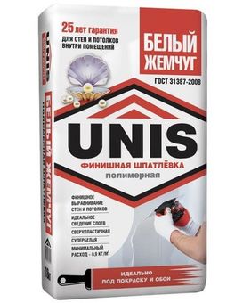 Шпатлевка полимерная Unis Белый жемчуг 18 кг