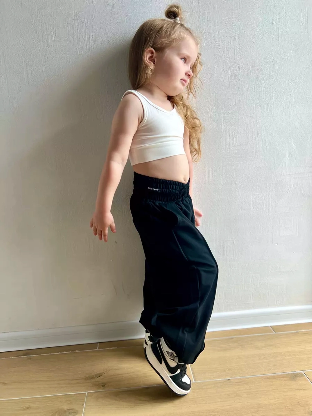 Брюки спортивные с двойной талией