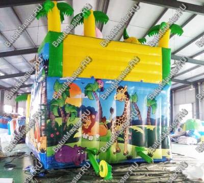 Детский надувной батут-горка "Задорный слонёнок"
