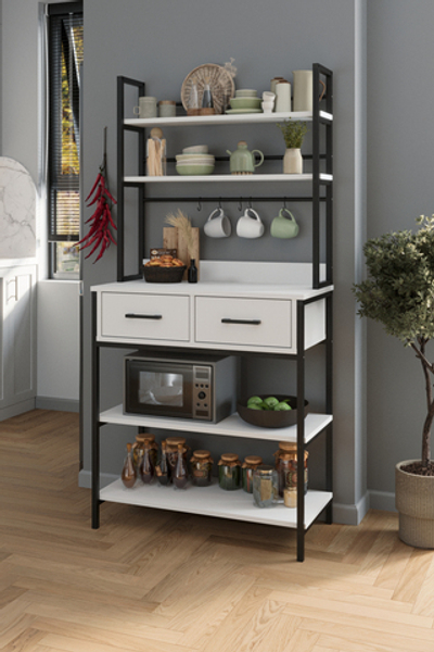 Стеллаж кухонный VIETNAM - белый