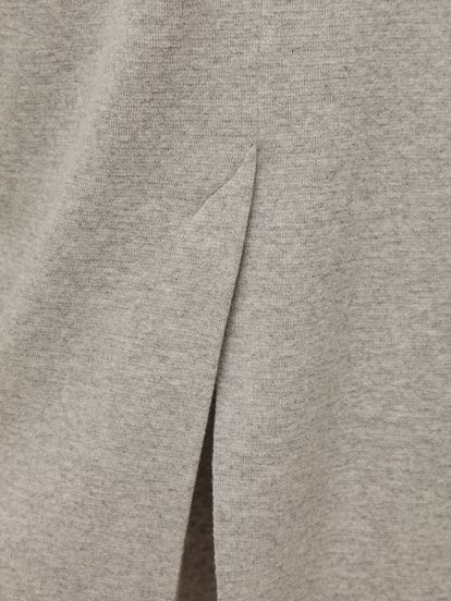 Женская серая юбка с разрезом из 100% кашемира - фото 3