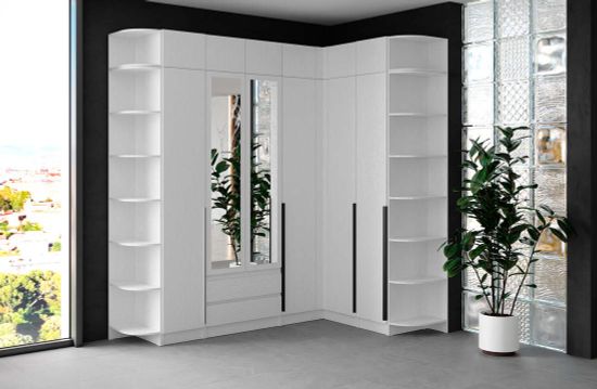 Шкаф МАДРИД 5-ти дв 2000 с зеркалом