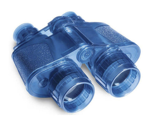 Бинокль детский Navir «Натуралист» 3,5x, прозрачный корпус, голубой, с футляром