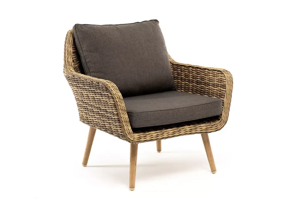 "Прованс" кресло из искусственного ротанга, цвет соломенный