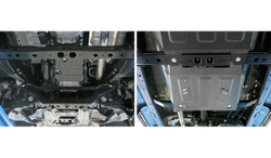 Защита РК Rival для Toyota Hilux VIII (V - 2.4D; 2.8D) 4WD 2015-2018/Toyota Hilux VIII рестайлинг (V - 2.8D) 4WD 2018-2020 2020-н.в. (устанавл-ся совместно с 2333.5711.1.6), штампованная, алюминий 6 мм, с крепежом, 2333.5712.1.6