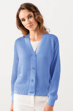 1876 Кардиган женский (голубой)