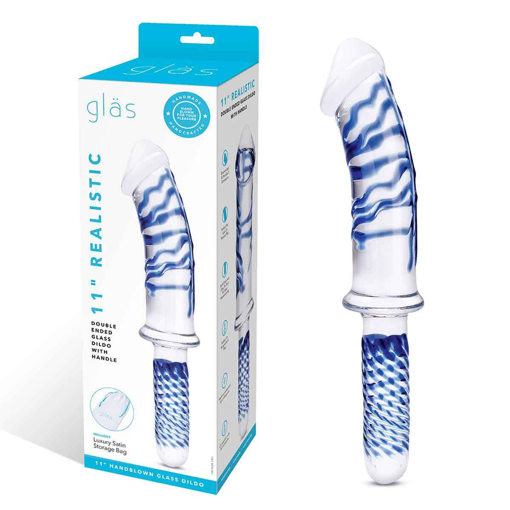 Большой двусторонний стимулятор 11" REALISTIC DOUBLE ENDED