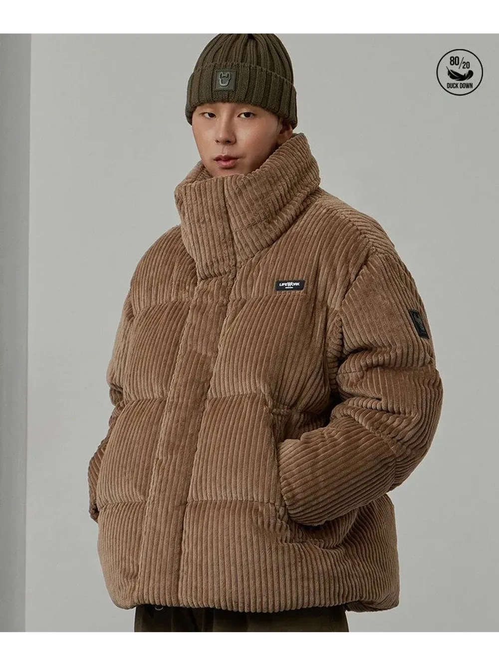 Куртка свободного кроя с воротником-стойкой