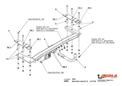 Фаркоп IMIOLA O.004 Opel Astra седан 1991-2002(паспорт и сертификат в комплекте)(без электрики)