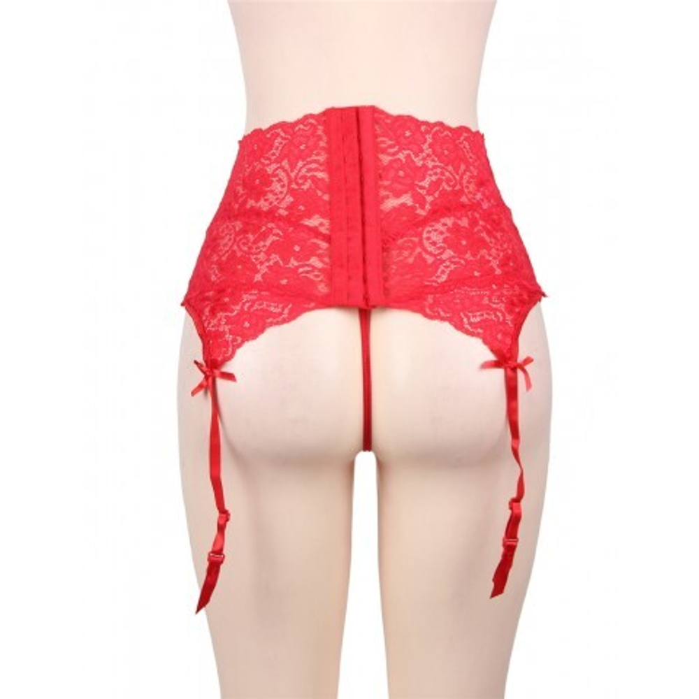 Пояс для чулок на высокой посадке Red Sexy Lace (3XL)