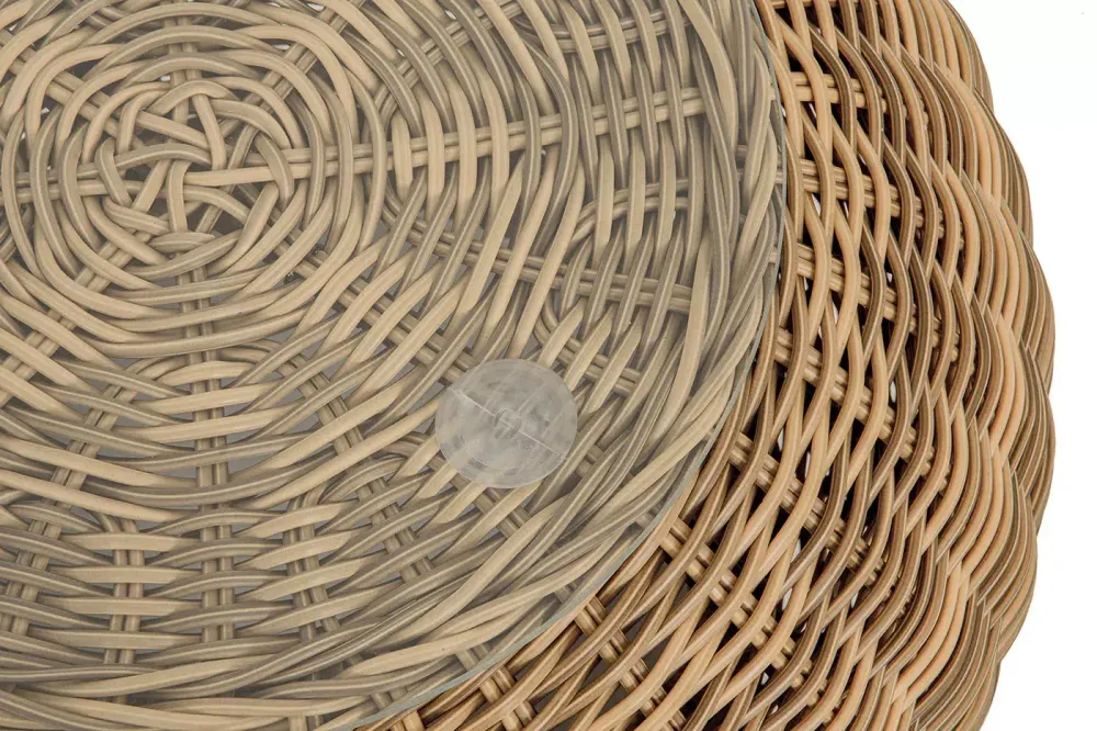 "Барселона" кофейный столик из искусственного ротанга, цвет соломенный