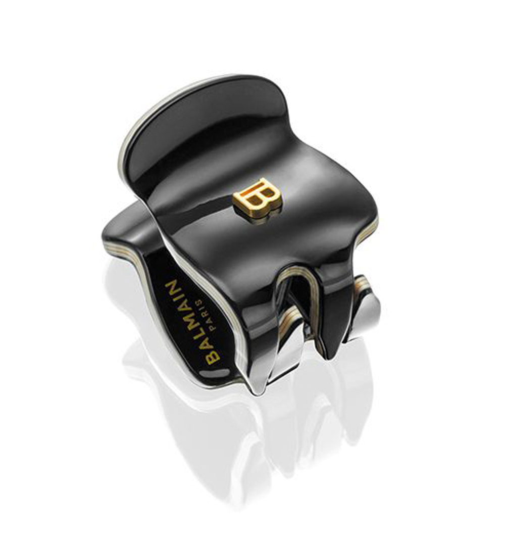 Balmain Hair Couture Краб черно-белый размер XS Cellulose Acetate Pince a Cheveux Extra Small Black/White