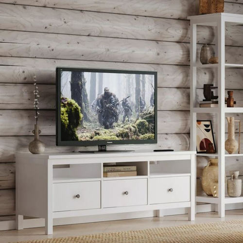 Тумба под телевизор напольная белая 03 Кантри (образец из салона)