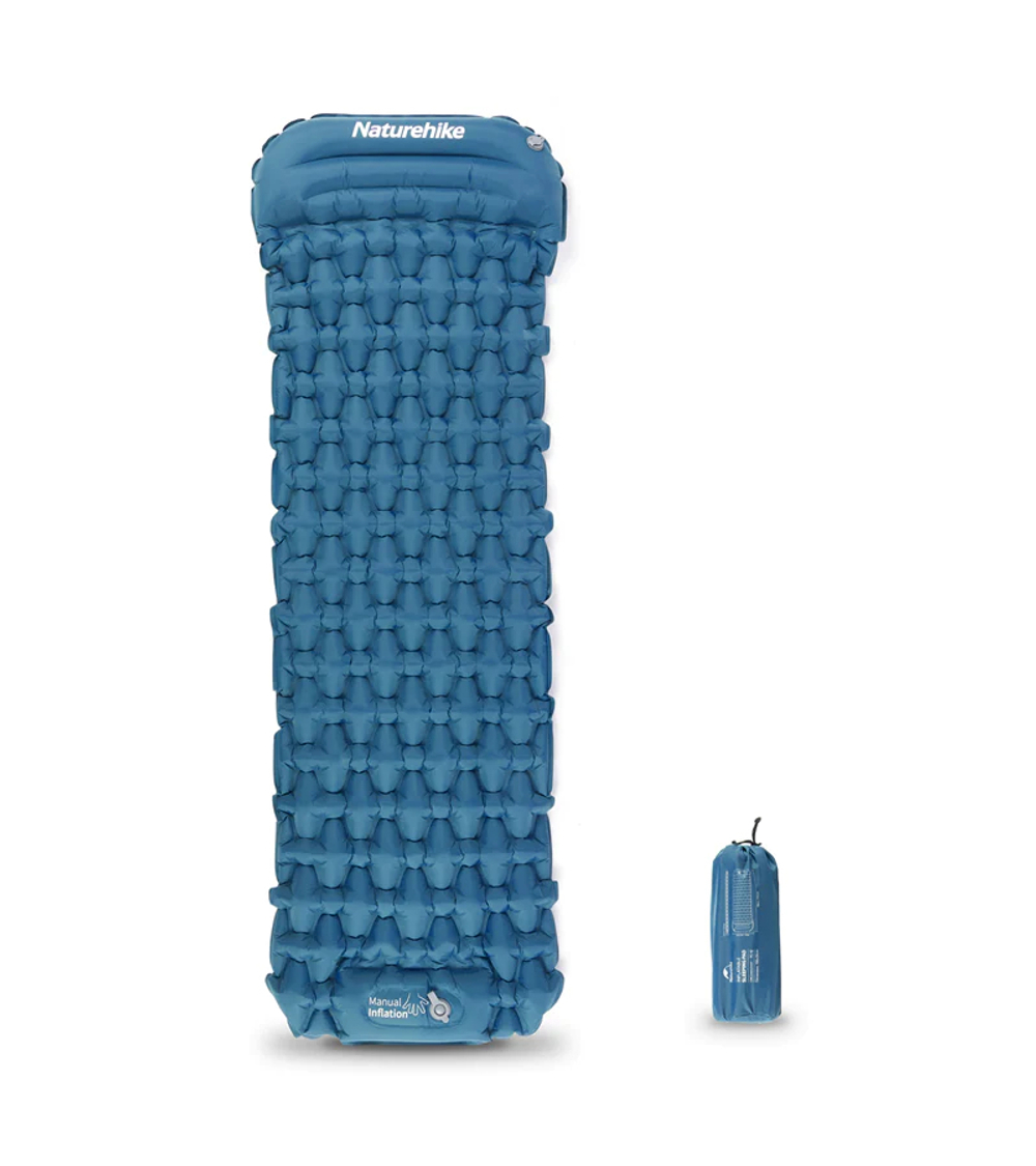 Туристический надувной матрас с насосом Naturehike CNK2300DZ0001 FC-12 синий