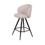 Стул барный Vito поворотный 360 градусов, букле серый